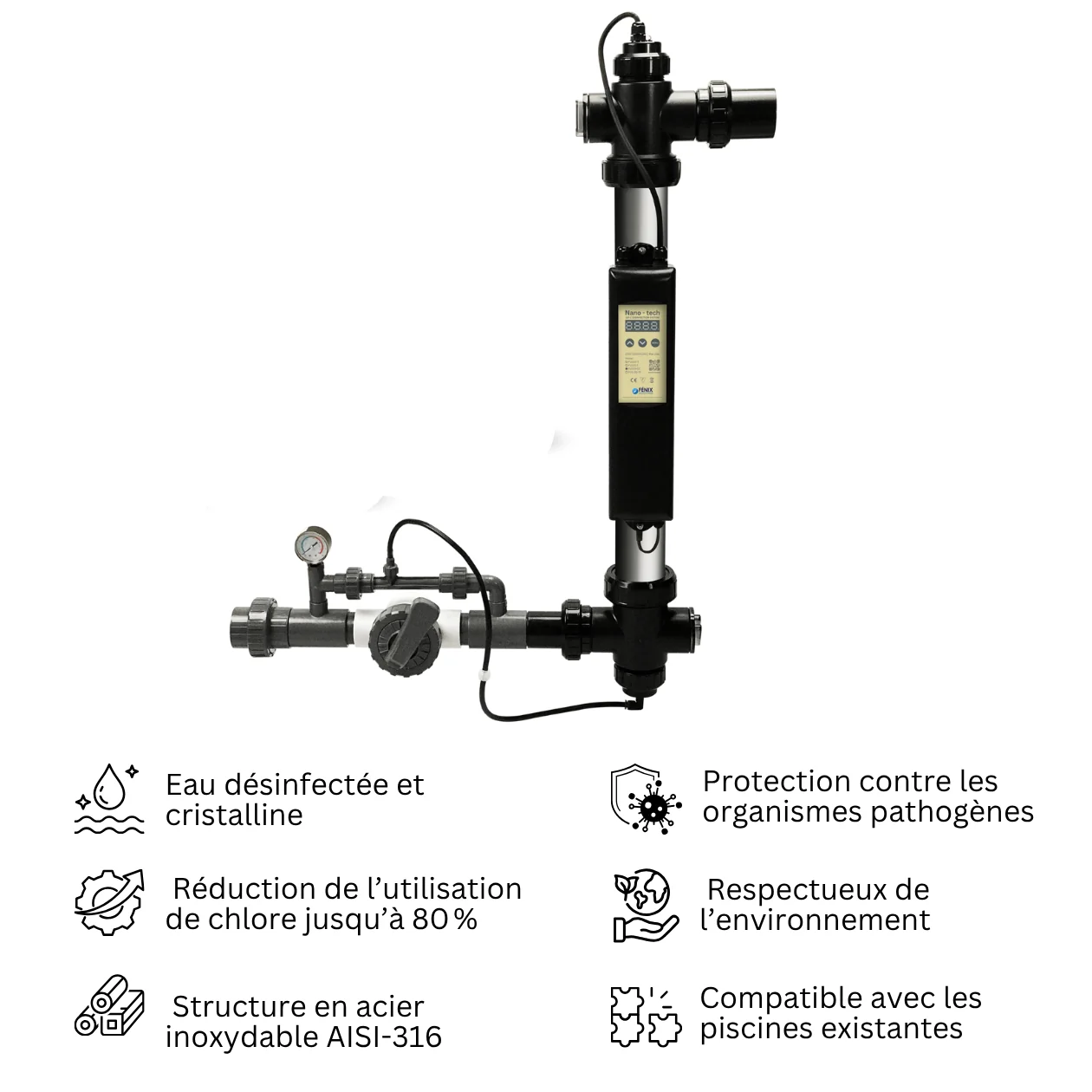 Système de désinfection UV-Ozone Fénix - Caractéristiques principales